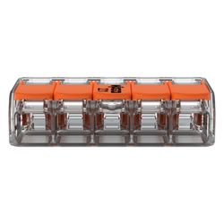 Wago COMPACT-Verbindungsklemme 221 221-415, 0,14-4mm2, Polycarbonat, Transparent/Orange, ... WAGO-221-415 4055143234658 (Abb. 1)