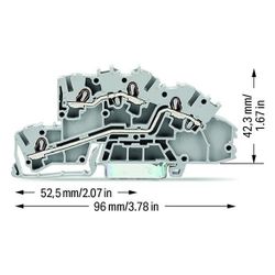 Wago Installationsetagenklemme 2003-7642 L/L, 0,25-4mm2, 400 V, 32 A, Grau... WAGO-2003-7642 4044918925594 (Abb. 1)