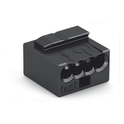 Wago Verbindungsdosenklemme 243 243-204, 4-Leiter 0,6-0,8mm, Dunkelgrau... WAGO-243-204 4044918440585 (Abb. 1)