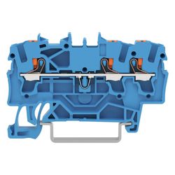 Wago 3-Leiter-Durchgangsklemme TOPJOB S 2202-1304, 2,5mm2, Thermoplast, Blau... WAGO-2202-1304 4055143848558 (Abb. 1)