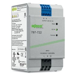 Wago Stromversorgung Eco 787-722, 120W 24V 5A, Federzuganschluss, Metallgehäuse... WAGO-787-722 4045454908188 (Abb. 1)