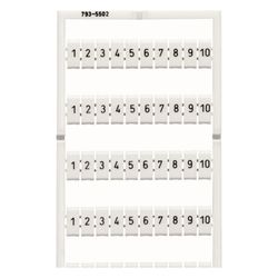 Wago WMB-Beschriftungskarte 793-5502, 5,2mm, 1-10, weiß... WAGO-793-5502 4044918844796 (Abb. 1)