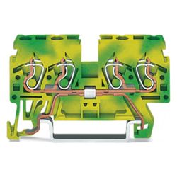 Wago 4-Leiter-Schutzleiterklemme 870-837, 2,5mm2, 55x5x27,5mm, Grün/Gelb... WAGO-870-837 4045454094676 (Abb. 1)