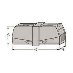 Wago Leuchtenklemme 224-201, 0,5-2,5mm2, 400V, 24A, Grau... WAGO-224-201 4044918818407 (Abb. 1)