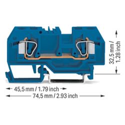 Wago 2-Leiter-Durchgangsklemme 282 282-904, 0,2-6mm2, Thermoplast, blau... WAGO-282-904 4044918445887 (Abb. 1)