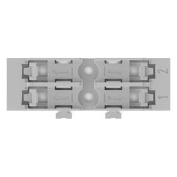 Wago Befestigungsadapter Serie 221 221-2522, 2-fach, Schraubbefestigung, Polyamid, Grau,... WAGO-221-2522 4066966119930 (Abb. 1)