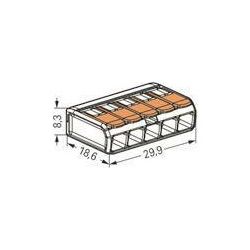 Wago COMPACT-Verbindungsklemme 221 221-415, 0,14-4mm2, Polycarbonat, Transparent/Orange, ... WAGO-221-415 4055143234658 (Abb. 1)