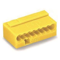 Wago Verbindungsdosenklemme 243 243-508, 8-Leiter 0,6-0,8mm, Gelb, 1 Stück... WAGO-243-508 4044918502726 (Abb. 1)