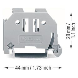 Wago Endklammer 249-117, 10mm, Kunststoff, Grau... WAGO-249-117 4055143314169 (Abb. 1)