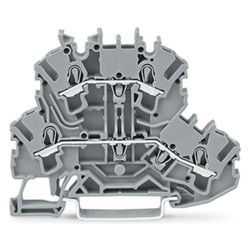 Wago Doppelstockklemme TOPJOB S 2002-2201, 500V 24A 5,2mm, Polyamid, Grau... WAGO-2002-2201 4044918753517 (Abb. 1)
