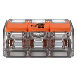 Wago Verbindungsklemme 221-413 COMPACT, 0,14-4mm2, Polycarbonat, Transparent/Orange... WAGO-221-413 4050821808442 (Abb. 1)