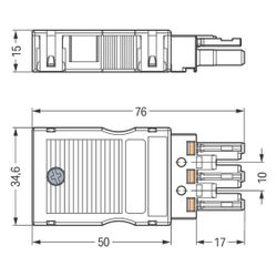 Wago Buchse WINSTA MIDI 770-103, 3-polig, 250V, 25A, Federzuganschluss, Schwarz... WAGO-770-103 4044918252096 (Abb. 1)