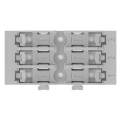 Wago Befestigungsadapter 3-fach für Durchgangsverbinder, Schraubbefestigung, Polyamid, G... WAGO-221-2523 4066966119947 (Abb. 1)