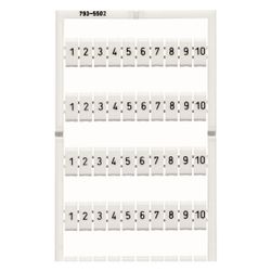 Wago WMB-Beschriftungskarte 793-5502, 5,2mm, 1-10, weiß... WAGO-793-5502 4044918844796 (Abb. 1)