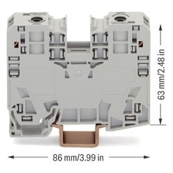 Wago 2-Leiter-Durchgangsklemme 285-135, 6-35mm2, 125A, 1000V, 16x86x63mm, Polyamid, Grau,... WAGO-285-135 4066966248548 (Abb. 1)