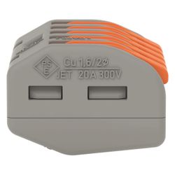 Wago Verbindungsklemme 222-415, 5-Leiter, 0,08-4mm2, 400V, 32A, Grau... WAGO-222-415 4044918464956 (Abb. 1)