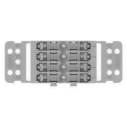 Wago Befestigungsadapter 221-2504, 4-fach, Schraubbefestigung, Polyamid, Grau... WAGO-221-2504 4066966119855 (Abb. 1)