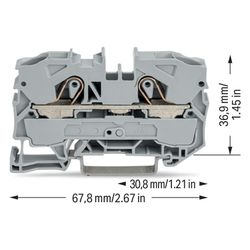 Wago 2-Leiter-Durchgangsklemme TOPJOB S 2010-1201, 10mm2, 800V, 57A, Grau... WAGO-2010-1201 4017332076005 (Abb. 1)