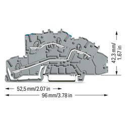 Wago Installationsetagenklemme 2003, 3 Ebenen, 32A 400V, Polyamid, Grau, 2003-7649... WAGO-2003-7649 4044918925624 (Abb. 1)