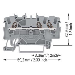 Wago 3-Leiter-Durchgangsklemme TOPJOB S 2001-1301, 1,5mm2, 800V, 18A, Grau... WAGO-2001-1301 4017332998628 (Abb. 1)