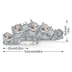 Wago Installationsetagenklemme 2205-7642, 400V 40A, Grau... WAGO-2205-7642 4066966165210 (Abb. 1)