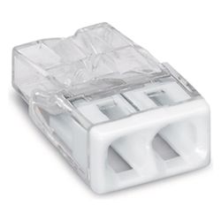 Wago Verbindungsdosenklemme 2273 2273-202, 0,5-2,5mm2, Polycarbonat, Transparent/Weiß... WAGO-2273-202 4050821027843 (Abb. 1)