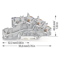 Wago Installationsetagenklemme 2203-7546, 400V 31A 5,2mm, Grau... WAGO-2203-7546 4066966122008 (Abb. 1)