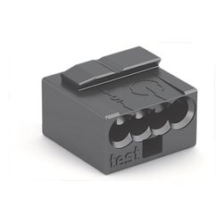 Wago Verbindungsdosenklemme 243 243-204, 4-Leiter 0,6-0,8mm, Dunkelgrau... WAGO-243-204 4044918440585 (Abb. 1)