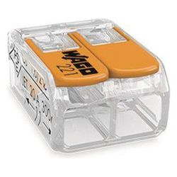 Wago Verbindungsklemme 221 221-412, 0,14-4mm2, 2-Leiter, Transparent/Orange... WAGO-221-412 4050821808435 (Abb. 1)