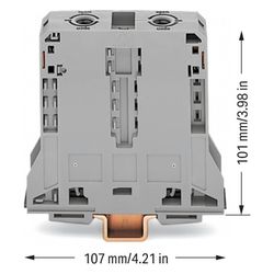 Wago 2-Leiter-Durchgangsklemme 285 285-195, 25-95mm2, 1000V, 232A, Grau, 1... WAGO-285-195 4044918452564 (Abb. 1)