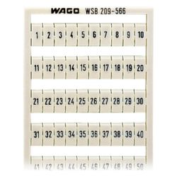 Wago WSB-Beschriftungskarte 209-566, Rastermaß 5mm, weiß... WAGO-209-566 4017332273138 (Abb. 1)