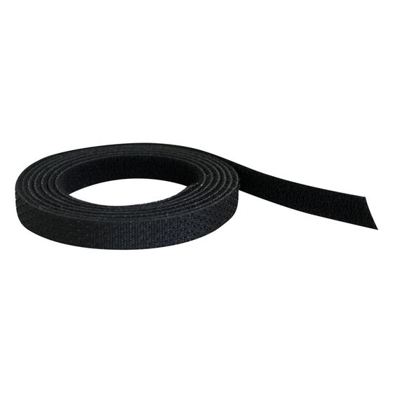 Walraven Klettband IKS-2000, Breite 12mm Rolle 25m für Schilderhalter, Schwarz