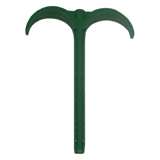 Walraven Dübelhaken doppelt 80x8mm, Breite 115mm für Rohrdurchmesser bis 28mm, PA, Grün
