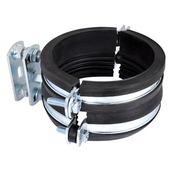 Walraven Bismat Stützbefestigung 1000, für Fallrohr KA/GA DN 100 110mm, EPDM, Stahl elektrolytisch verzinkt