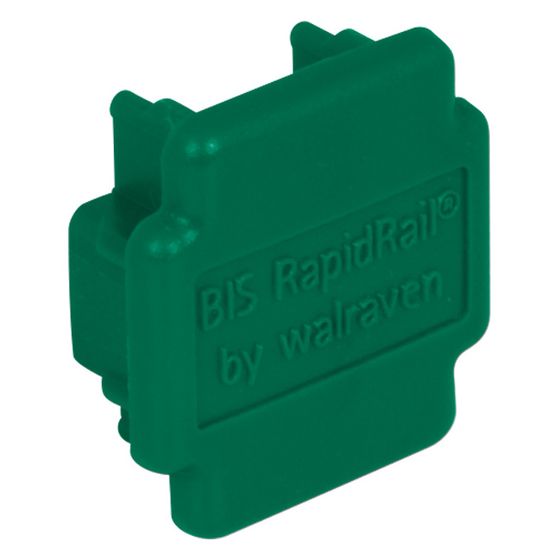 Walraven Schienenendstopfen für Schiene 38x40mm, Polyethylen, Grün