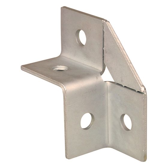 Walraven Strut Schienenverbinder 2D 90 Grad, 105x105x45mm 2x2-Loch 13mm, Edelstahl 1.4404