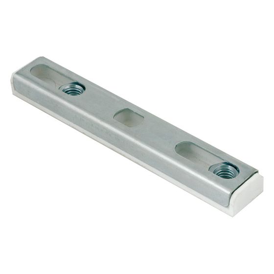 Walraven Duplo Montageplatte, 146,4x20x2mm, 2x M8 Abstand 90-130mm, PP, Stahl elektrolytisch verzinkt, Weiß
