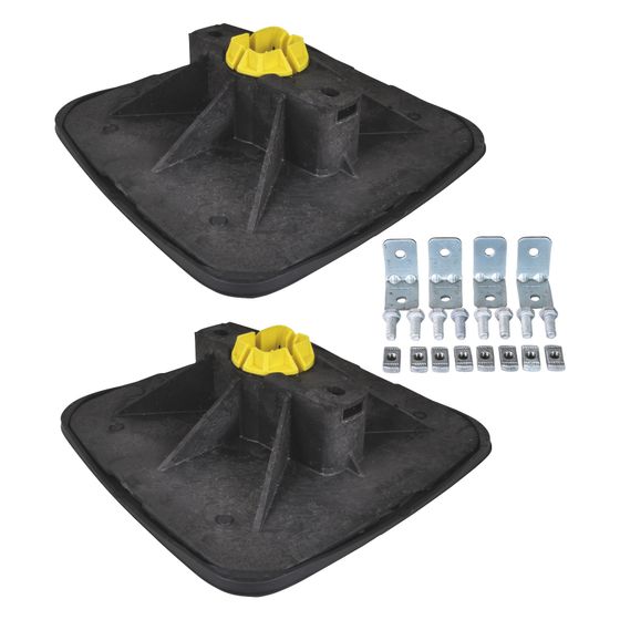 Walraven Yeti Montagesatz 335 H-Satz, mit 2x Montagefuß, 2x Matten, 4x Verbinder, 8x Schrauben u Muttern