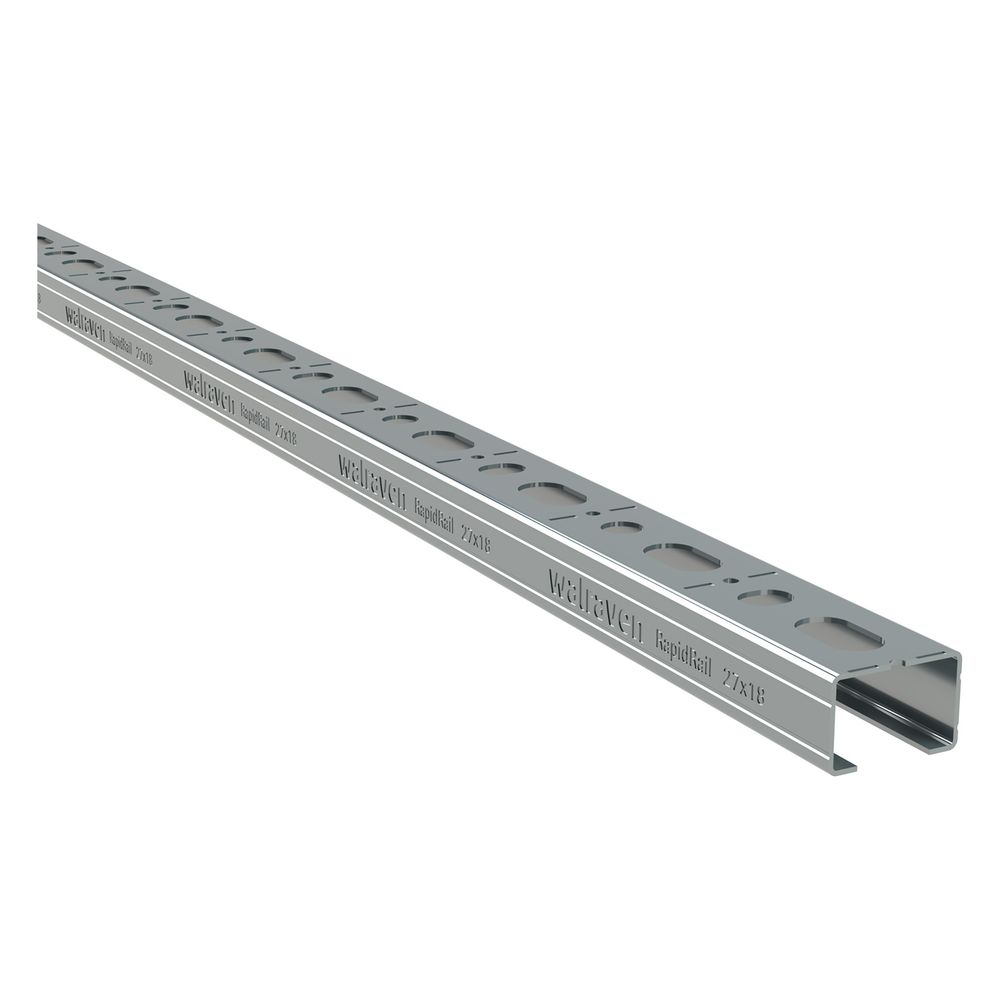 Walraven RapidRail Montageschiene C-Profil, 27x18mm Länge 2m mit Schnittmarkierunge... WALRAVEN-650527182 8719942084130 (Abb. 4)