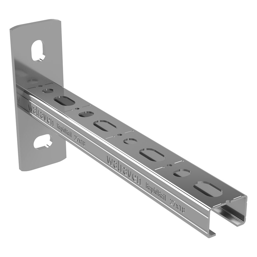 Walraven RapidRail Wandkonsole 27x18mm, Länge 150mm mit Schnittmarkierungen, elektro... WALRAVEN-66031815 8719942084727 (Abb. 2)