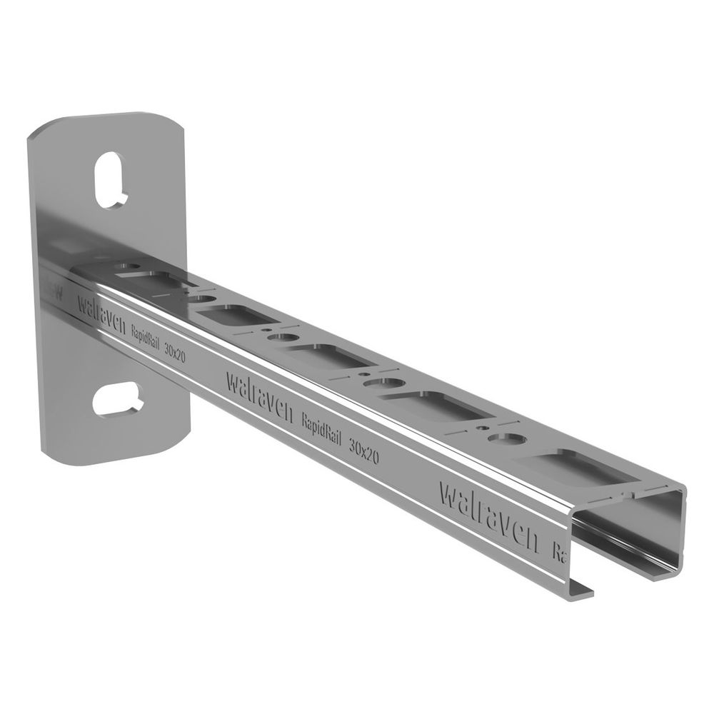 Walraven RapidRail Wandkonsole 30x20mm, Länge 200mm mit Schnittmarkierungen, elektro... WALRAVEN-66032020 8719942084772 (Abb. 2)