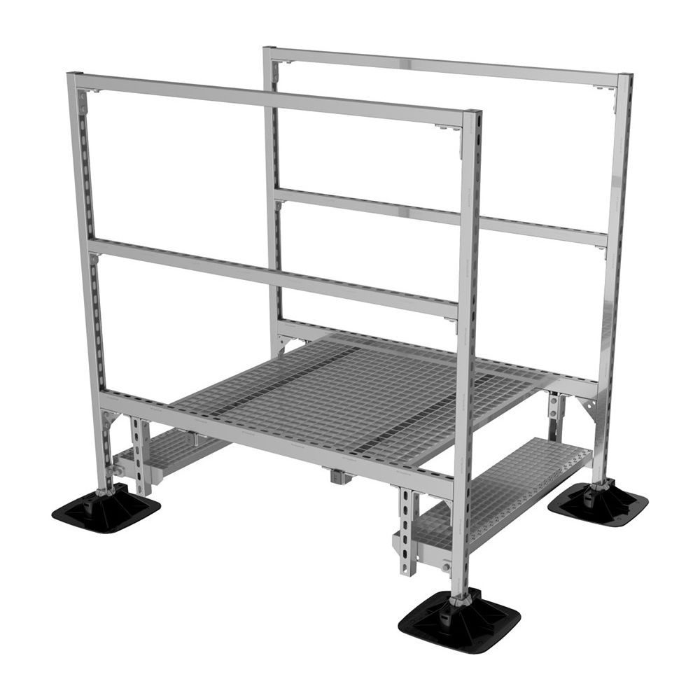 Walraven Yeti Übergang 335, mit 1000x1000mm Plattformgitter, 2x Stufen, 4x Montagefu... WALRAVEN-67685821 8719942062749 (Abb. 2)