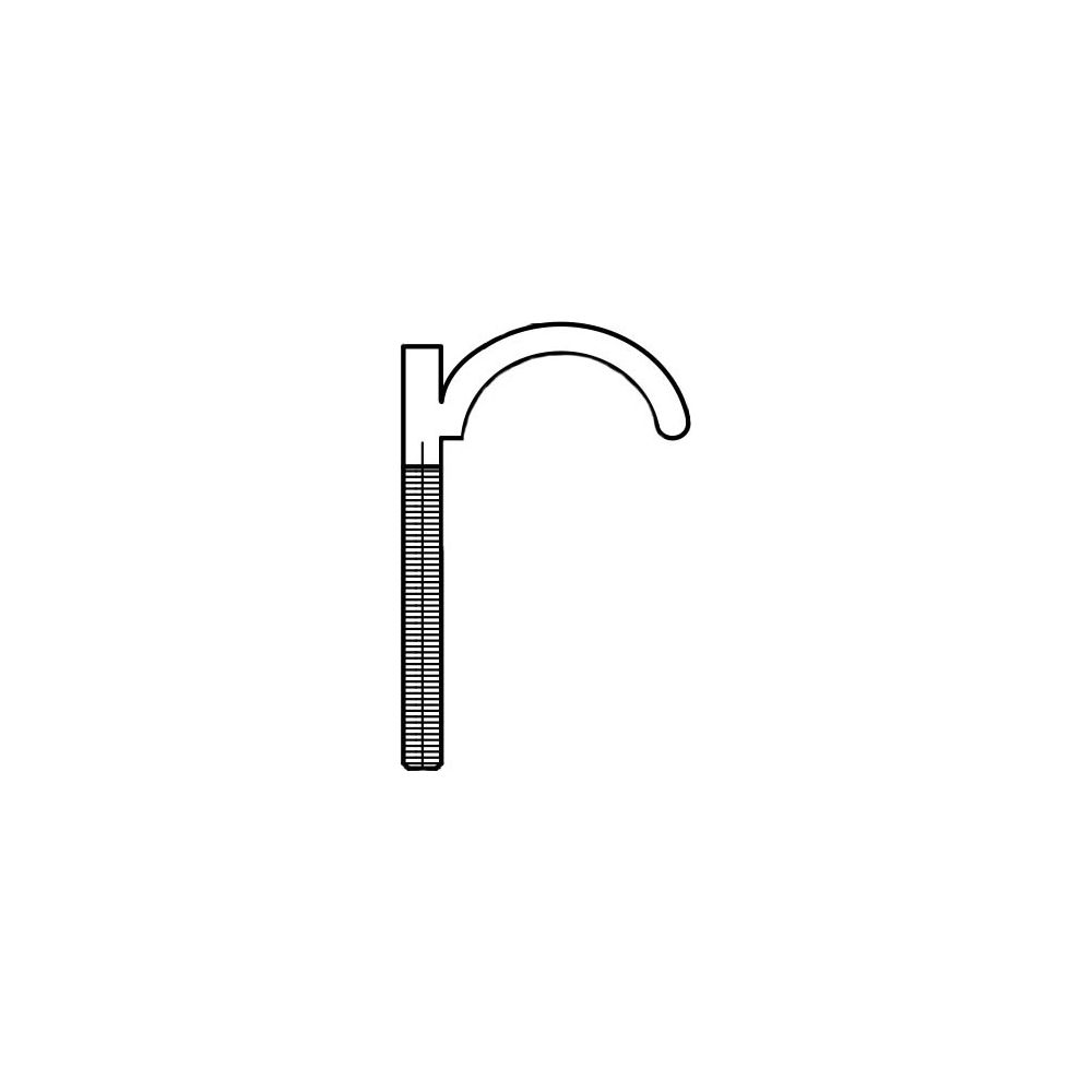 Walraven Dübelhaken einfach 42x8mm, Breite 135mm für Rohrdurchmesser bis 28mm, PA, Gr... WALRAVEN-0852013 8712993347919 (Abb. 3)