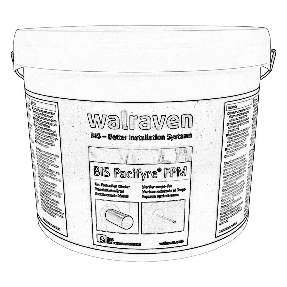 Walraven Pacifyre Brandschutzmörtel FPM, Mörtelpulver A1/MG III, 15kg... WALRAVEN-2180015300 8712993892822 (Abb. 3)