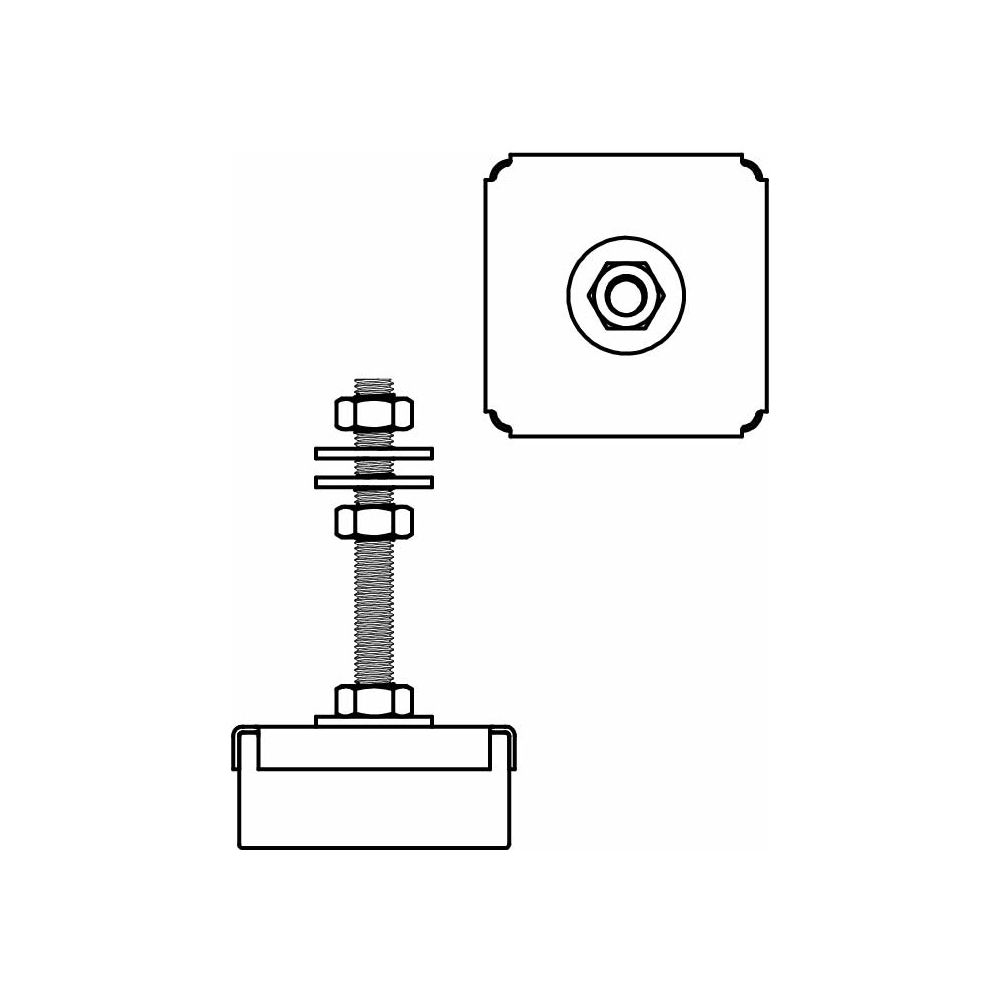Walraven VibraTek Maschinenfuß MR-L 3000, nivellierbar Gewinde M10, 73x73x121,5mm... WALRAVEN-2800103000 8719942045094 (Abb. 3)