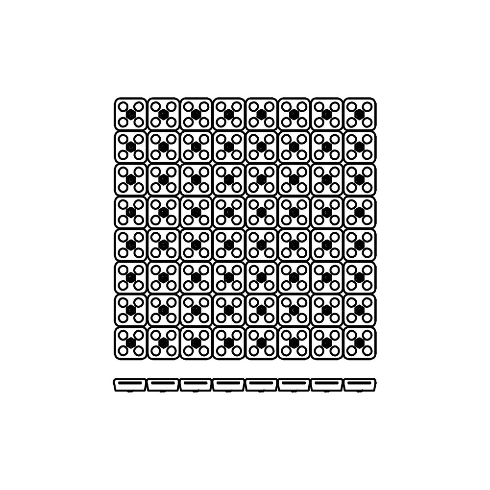 Walraven VibraTek Antivibrationsplatte PR-T, 411x411x18mm zuschneidbar je 50x50mm... WALRAVEN-2801200400 8719942047593 (Abb. 3)