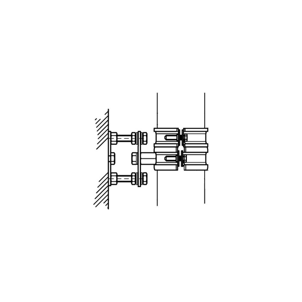 Walraven Bismat Stützbefestigung 1000, für Fallrohr DN 80 89mm, EPDM, Stahl elektroly... WALRAVEN-3363090 8712993835928 (Abb. 3)