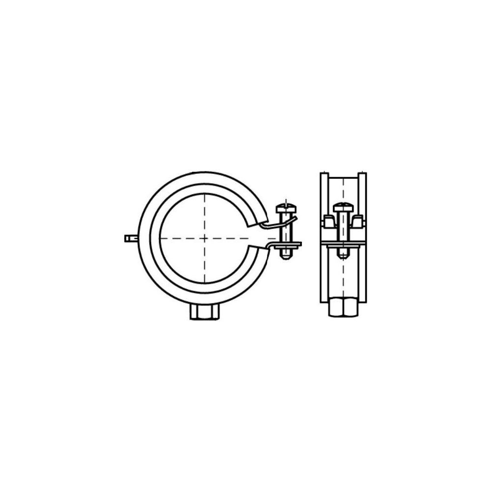 Walraven Bismat Rohrschelle 2000, 57-64mm M8/M10 Zweischraubenschelle, EPDM, Stahl el... WALRAVEN-3403064 8712993004041 (Abb. 3)