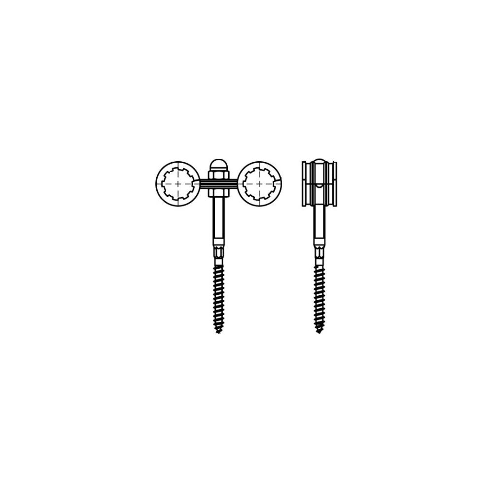 Walraven Zwillingsschelle mit Einlage, für 15mm Metallheizungsrohre, Stift 120mm, EPD... WALRAVEN-3535015 8712993270880 (Abb. 3)
