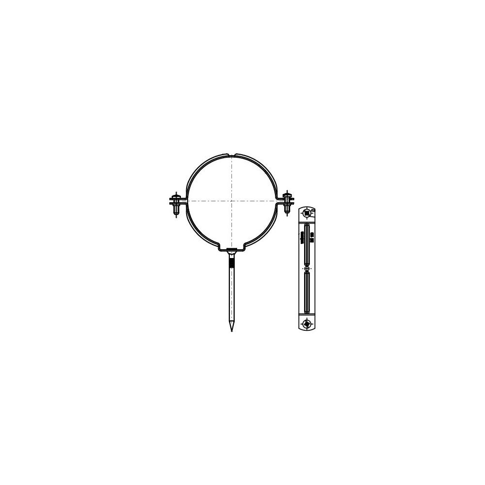 Walraven Stiftrohrschelle 100, mit Einschlagstift 100mm, für Kunststoffrohre DN 100, ... WALRAVEN-3862100 8712993363742 (Abb. 3)